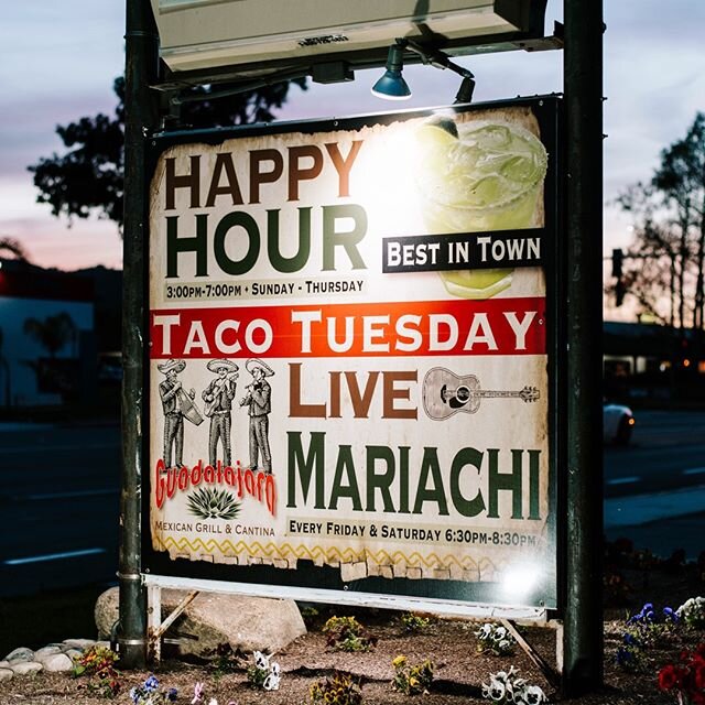 HAPPY HOUR IS HERE!! Join us today through Thursday between 3pm and 7pm for $5 margs and $1 off draft beers 😋🍻